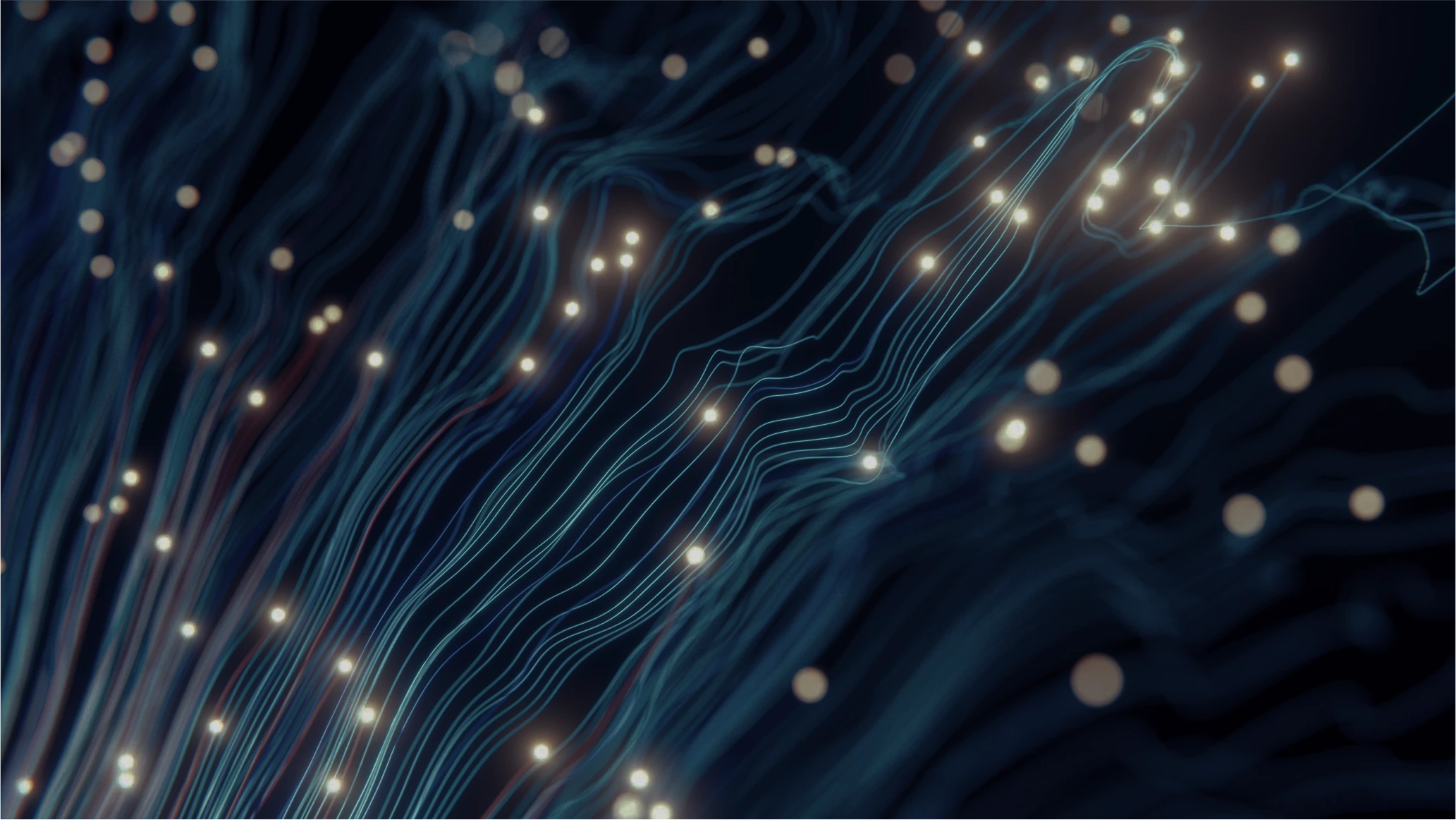 Lots of wires stretching across horizontally.